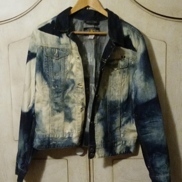Lucky Brand bleach washed Denim Jacket - Picture 2 of 2